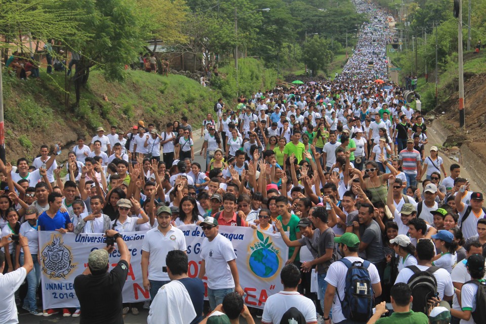 Marcha por la defensa del medio ambiente León Nicaragua